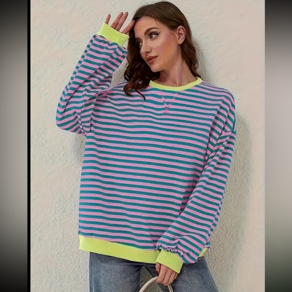 Striped Comfy Casual Sweater Top
